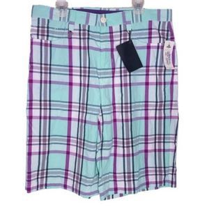 NWT Enyce Gunwhales Shorts Sz 36 Mint & Purple